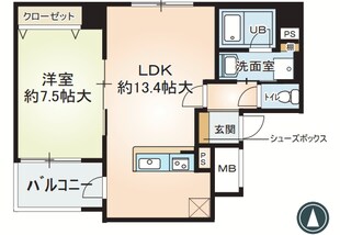 デセンテ北梅田の物件間取画像